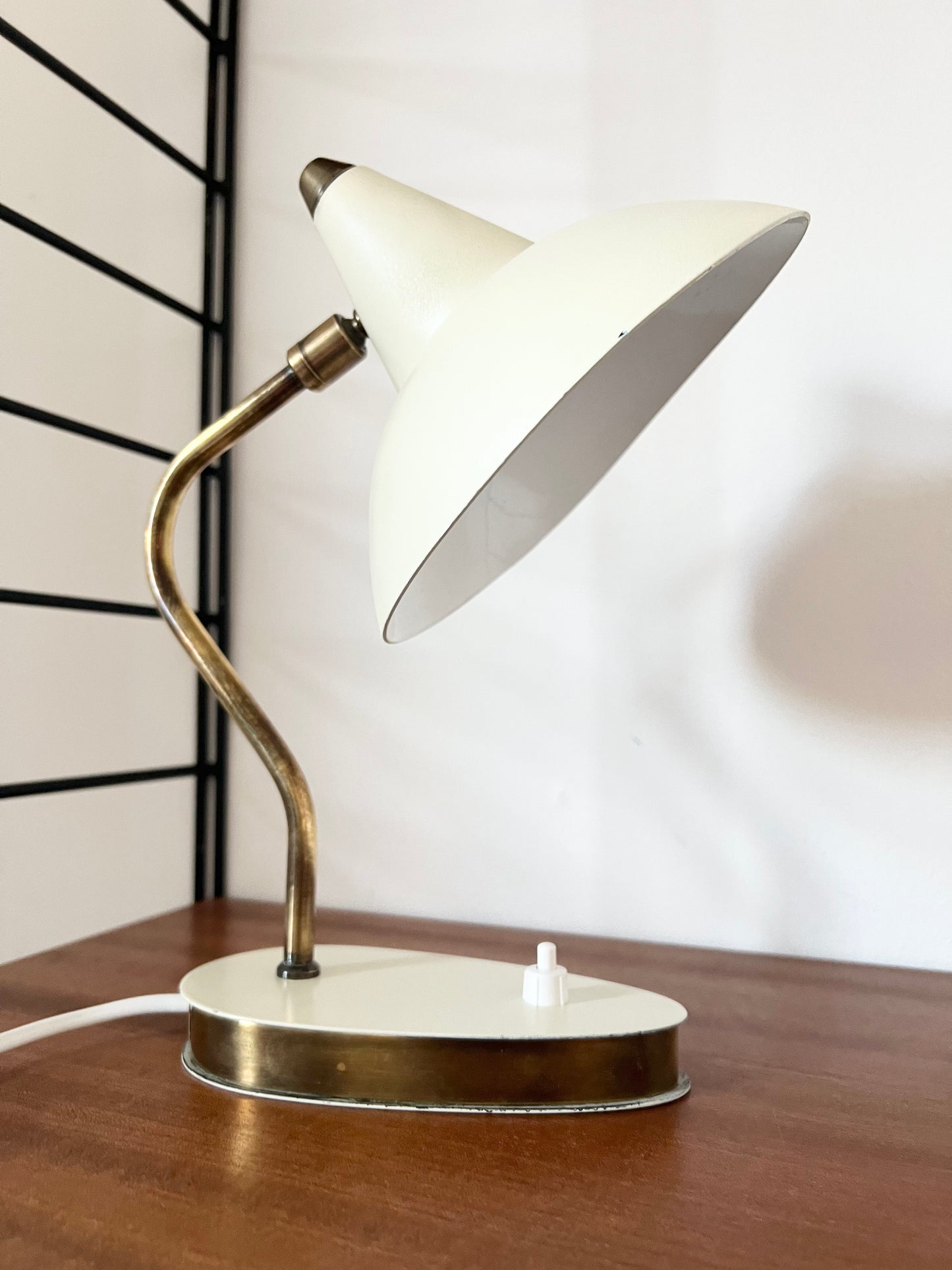 Vintage Mid Century Modern Witch Hat Shade Desk Lamp