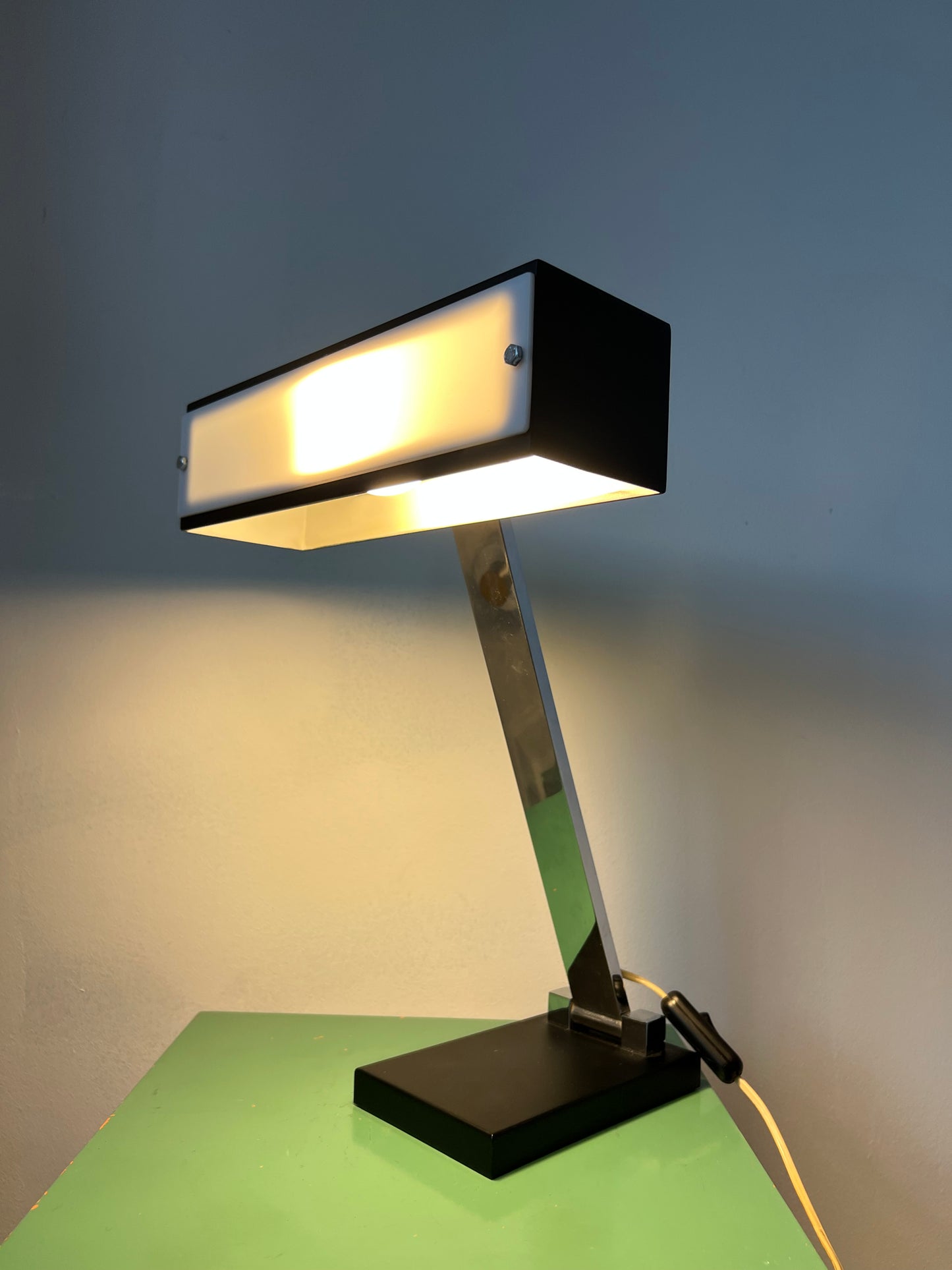 Space Age Black & Chrome Desk Lamp