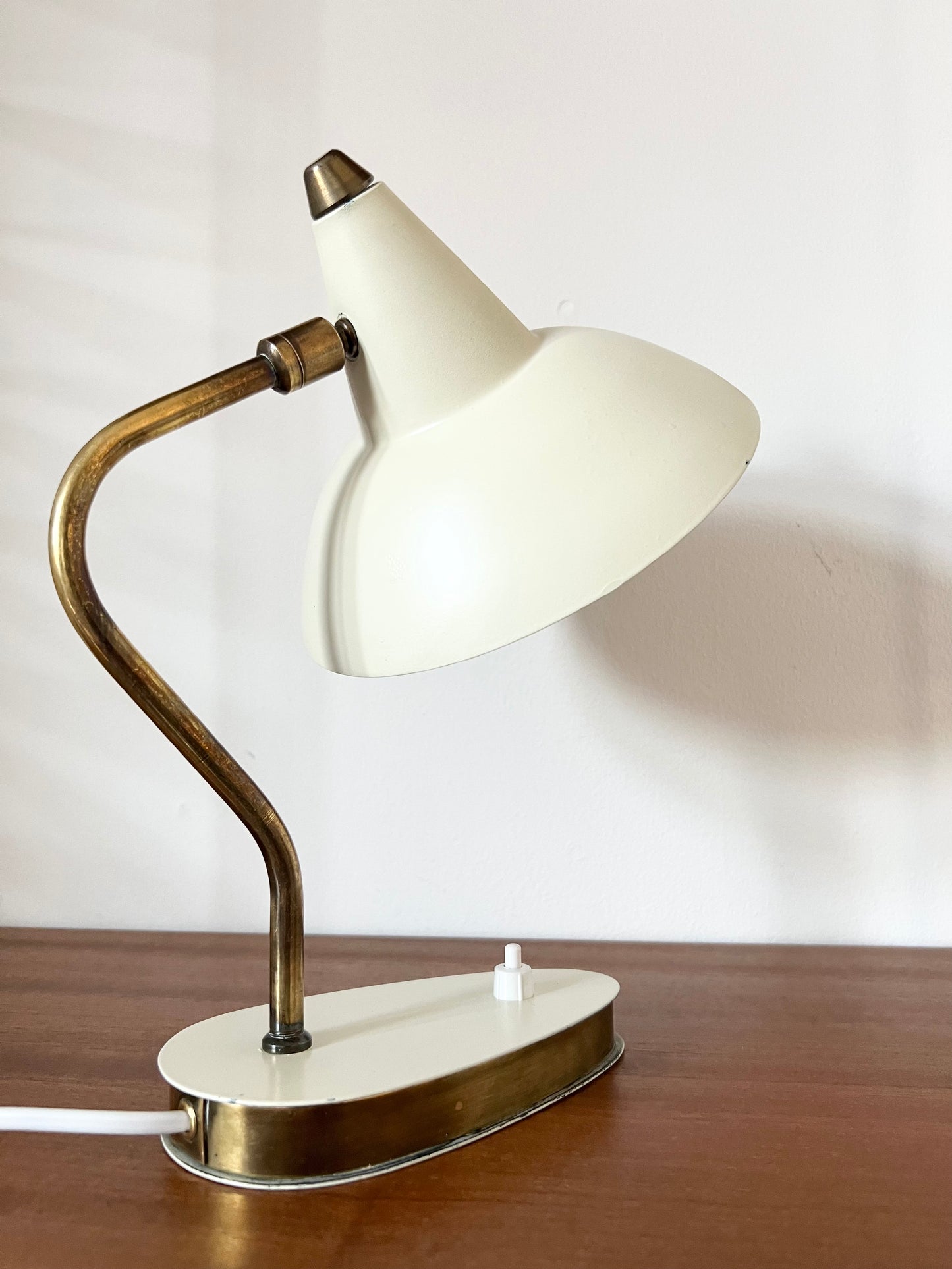 Vintage Mid Century Modern Witch Hat Shade Desk Lamp