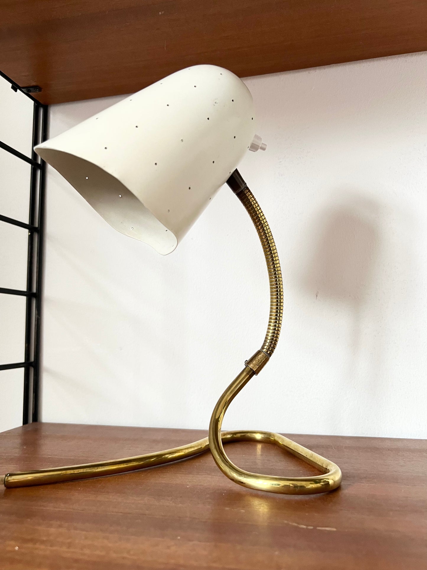 RESERVED Mid Century Modern Perforated Table Lamp by Boréns Borås