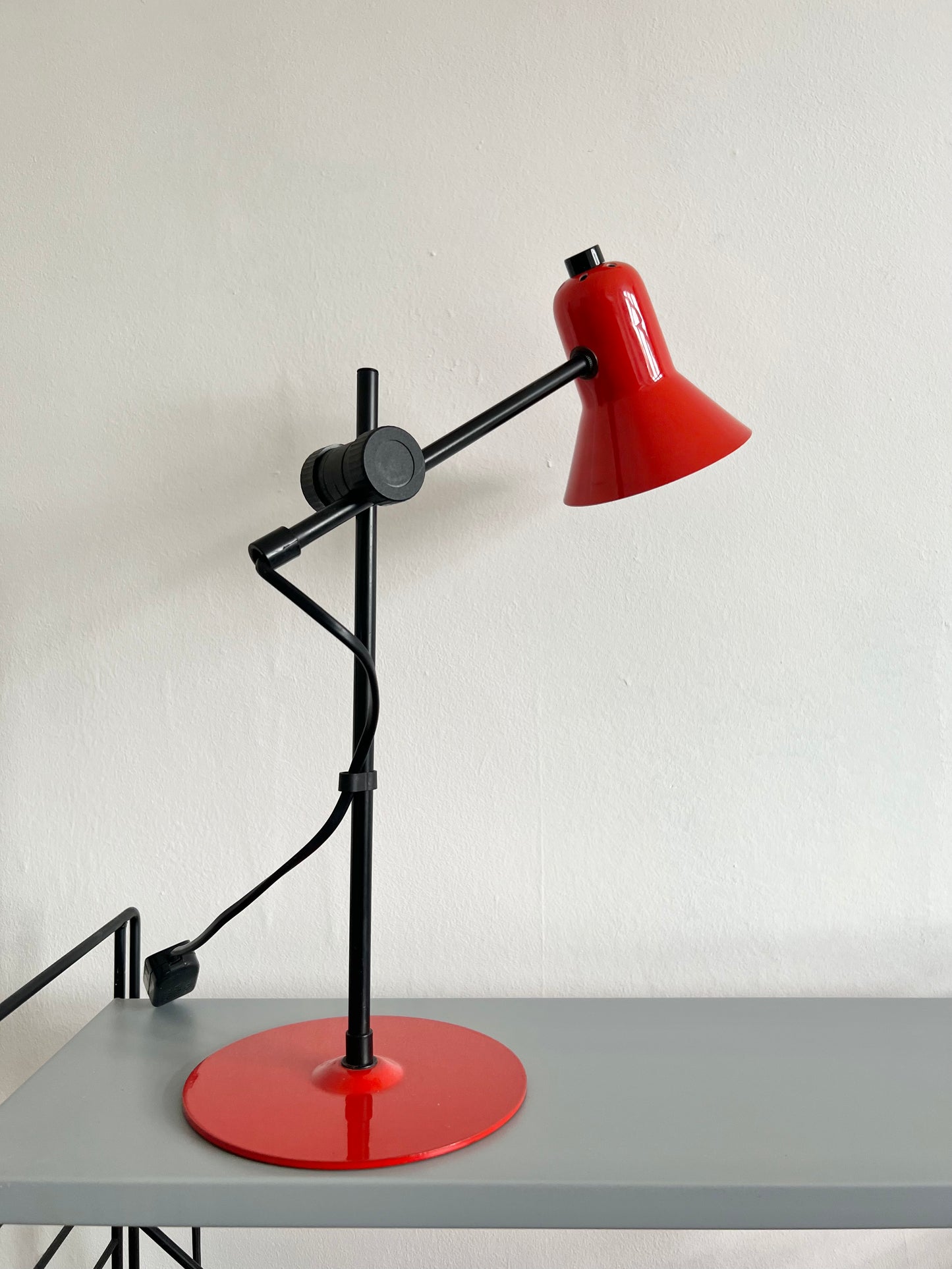 Postmodern Red & Black Adjustable Desk Lamp