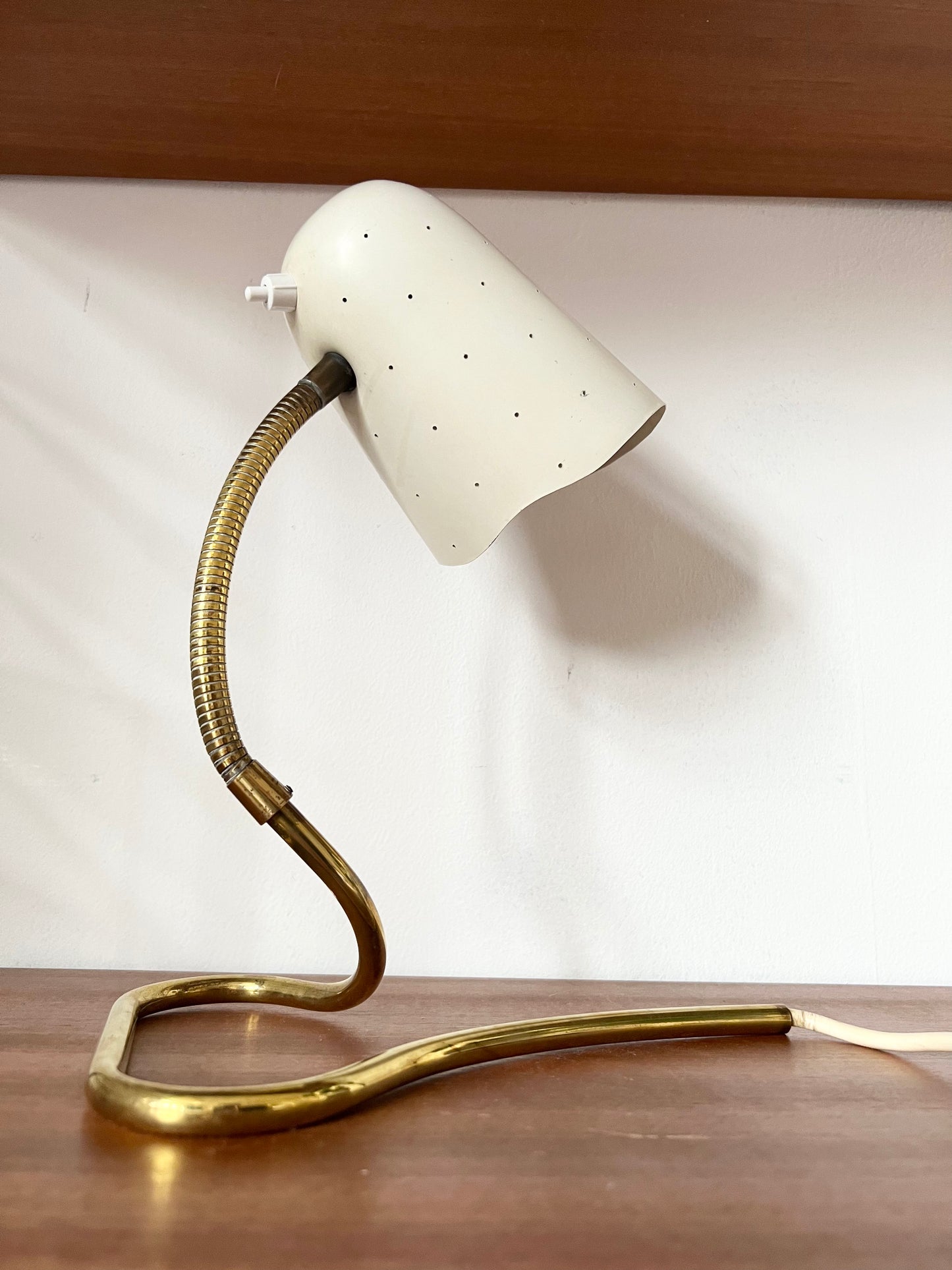 RESERVED Mid Century Modern Perforated Table Lamp by Boréns Borås