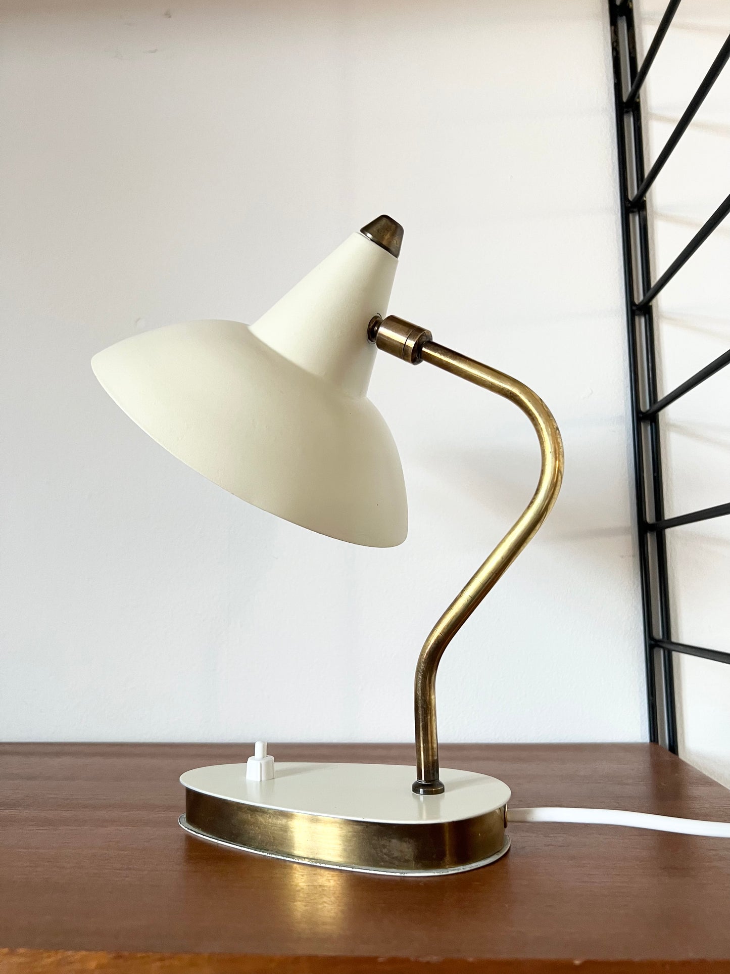 Vintage Mid Century Modern Witch Hat Shade Desk Lamp