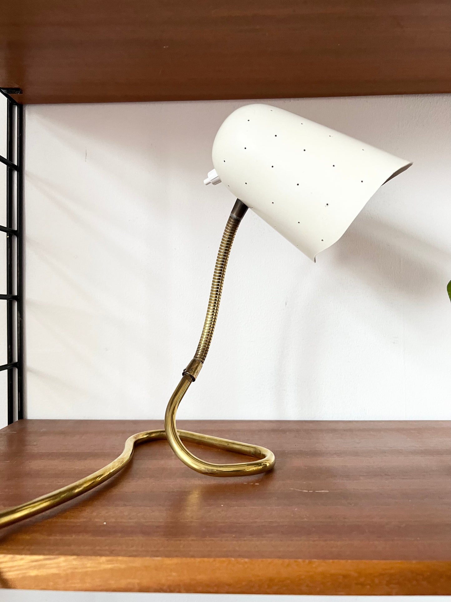 RESERVED Mid Century Modern Perforated Table Lamp by Boréns Borås