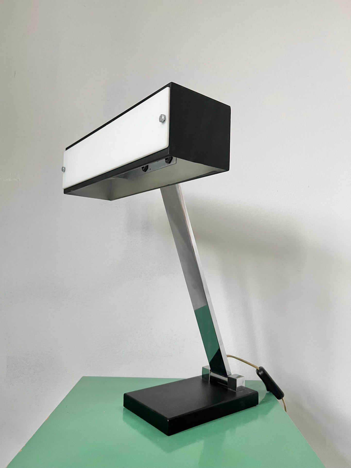 Space Age Black & Chrome Desk Lamp