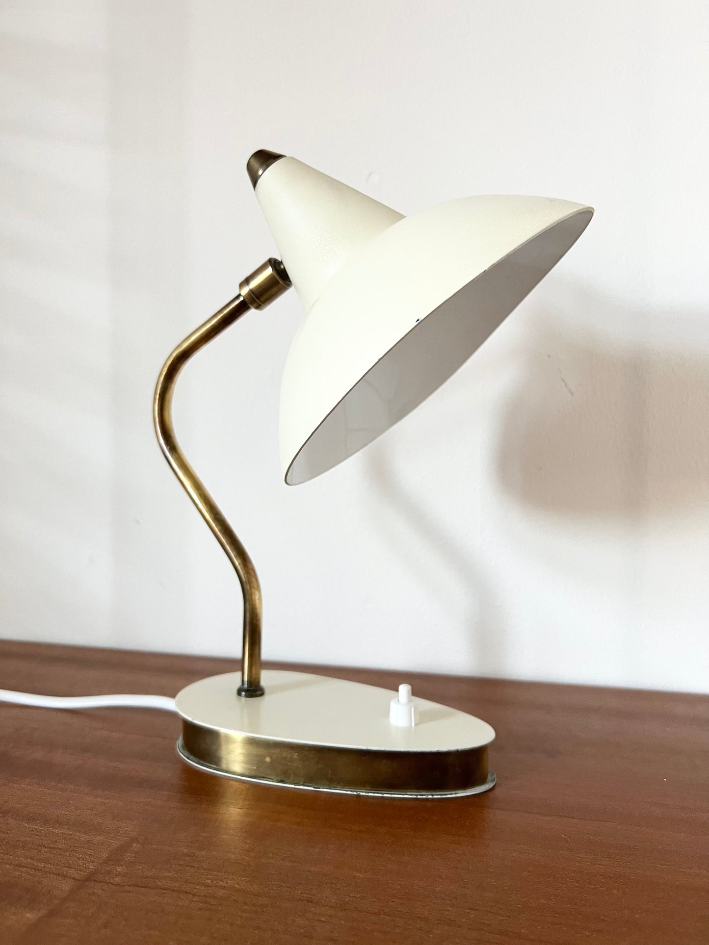 Vintage Mid Century Modern Witch Hat Shade Desk Lamp